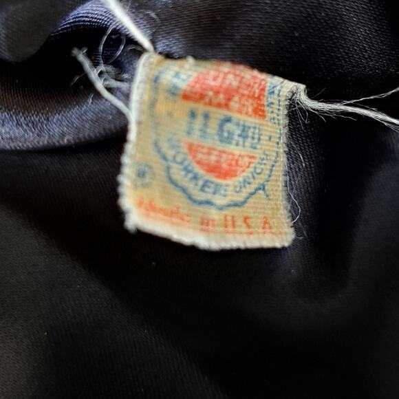 Vintage Lorendale Luxe Black Wool Fur Collar Long Coat Large DoubleBreasted Long - Picture 7 of 10